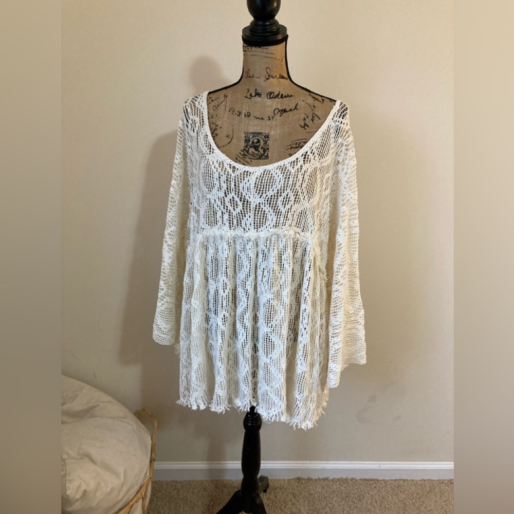 Free People Crochet Beach Dress Cover xs small